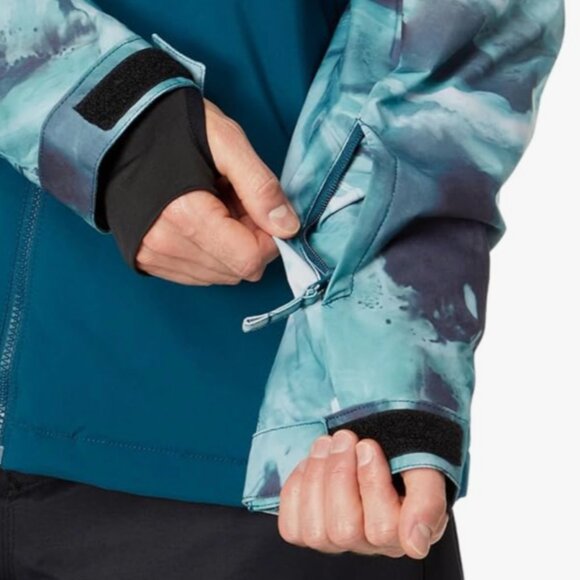 NWT Quiksilver Men's Lyon Blue Benzal Printed Jacket Dry Flight Highline 10K M - Picture 11 of 11